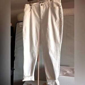 Everlane Womens white the curvy high rise skinny jeans classic capsule wardrobe